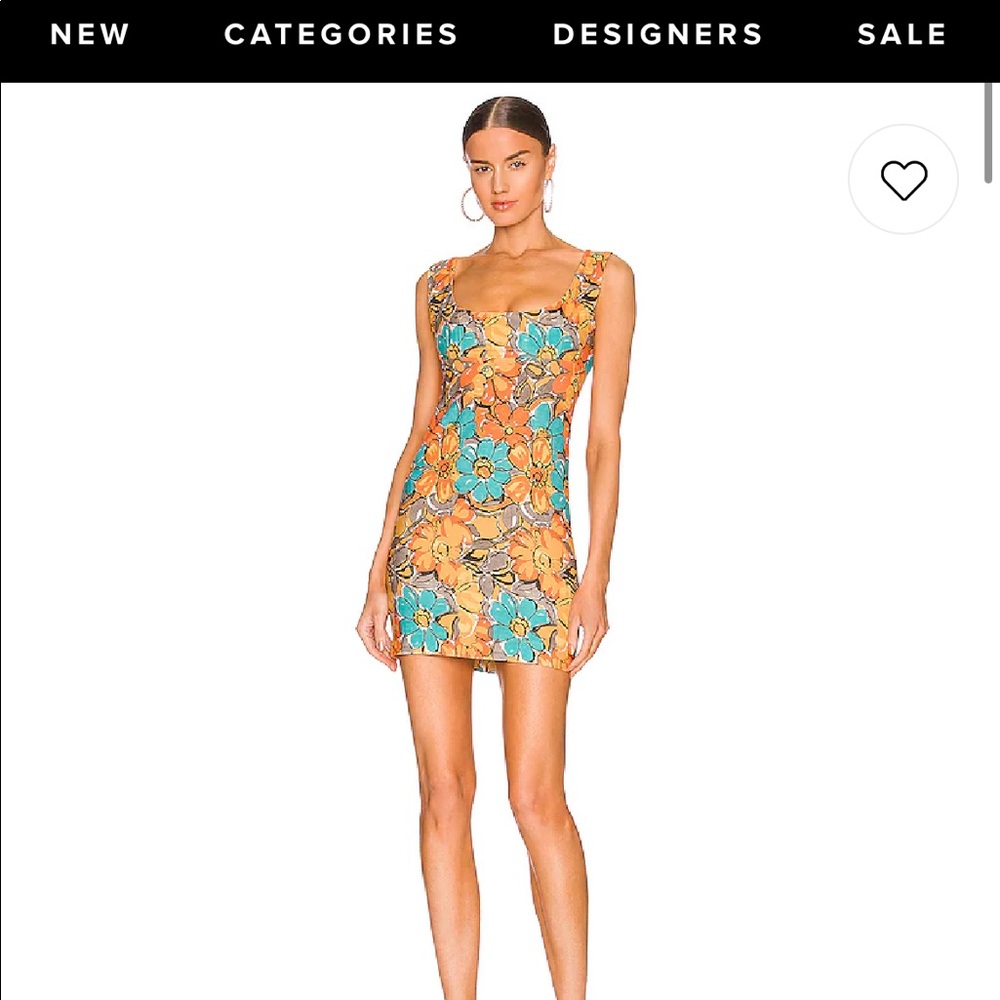 Miaou Vivi Dress in Parisian Flower Orange